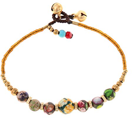 Made by Nami Surfer Armband mit Perlen Damen & Mädchen - Handmade Festival & Strand Accessoires - Buntes Goa Hippie Armband - Orientalisches Design - Freundschaftsarmbänder (Beads)