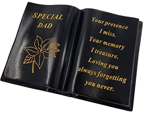 AngraveMemorials - Decorazione commemorativa per tomba, con fiore di giglio dorato