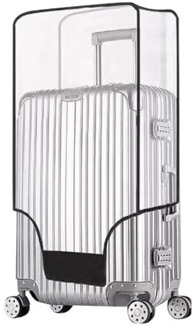 Tangaburu Clear Suitcase Cover - 20 24 26 28 30 Inch Waterproof PVC Suitcase Cover - Transparent Travel Suitcase Wrap - Protective Cover Case for Wheeled Luggage (24-Inch)