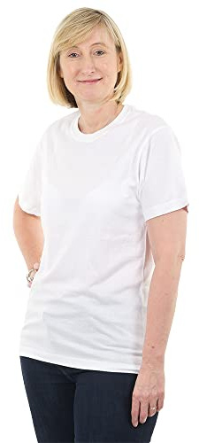 Baker Ross FX901 Dyo Adult’s T Shirts (Small/Medium) - Pack of 2, White Cotton Shirts to Personalise