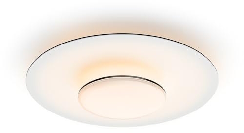Philips LED SceneSwitch Garnet Deckenleuchte (40 W), LED Leuchte mit drei Dimmstufen und warmweißem Licht, LED Beleuchtung mit EyeComfort, schwarz