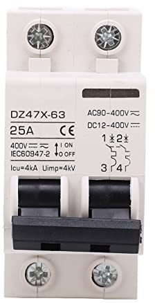 AC DC-Leitungsschutzschalter 2P 25A 400V DIN-Schienenmontage für PV-Solaranlagen DZ47X 63