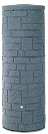 Regentonne Regenwassertank Arcado 360 Liter Farbe anthrazit aus UV- und witterungsbeständigem Material. Regenfass BZW. Regenwassertonne mit kindersicherem Deckel und hochwertigen Messinggewinden