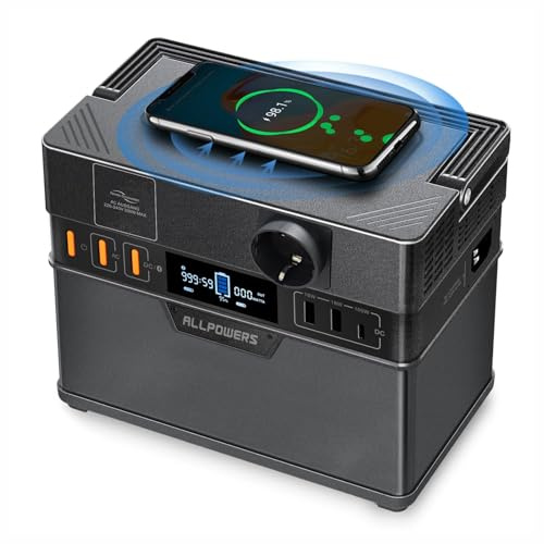 ALLPOWERS Estación de Energía Portátil S300 PLUS, 288Wh Generador Solar, Salida CA 230V/300W (Pico 600W), Carga Rápida 1.5H,Batería Externa para Camping, Emergencias y Uso Doméstico