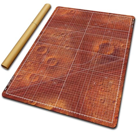 Jucoci Tabletop Wargaming Battlemat 44'' x 60'' with WH40K Deployment Zones and Grid (Mars)