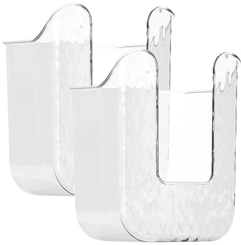Scatola dispenser per salviette umidificate da 2 pezzi Porta salviette a parete Porta scatola per fazzoletti in acrilico trasparente Dispenser per per neonati senza perforazione, conteni