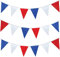 SHATCHI Wimpelkette, 10-40 m, Rot, Weiß und Blau, Union Jack, Party-Dekoration, Zubehör, Sportveranstaltungen, Pub, Grill, königliches Thema, Französisch USA, Einfarbig, 40M With 80 Flags