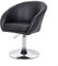 Mendler Esszimmerstuhl HWC-F19, Küchenstuhl Stuhl Drehstuhl Loungesessel, drehbar höhenverstellbar - Kunstleder schwarz