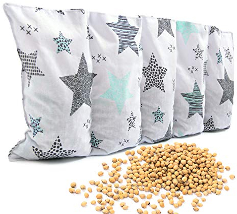 Amilian Kirschkernkissen Mikrowelle 55 x 20cm Wärmekissen Rücken Kirschkernkissen Nacken Schulter Wärmekompresse Körnerkissen Kinder Erwachsene Massagekissen Kältekissen Kirschkernkissen gross