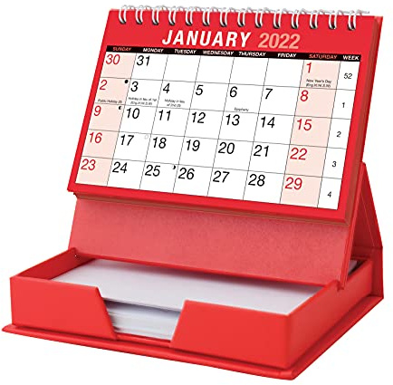 1ABOVE 2026 Desktop Calendar – Month-to-View Tear-Off Calendar with Memo Note Pad | Compact Desk Organiser for Home, Office, or School