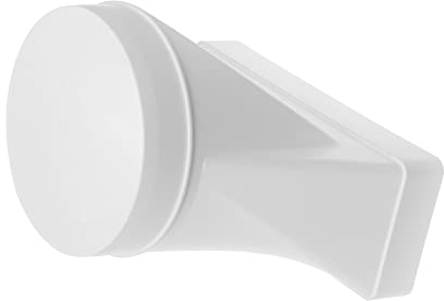 220 x 90 mm / 22 x 9 cm Tubo de conexión rectangular para tubo redondo - 150 mm / 15 cm - Conexión - Sistema de ventilación de aire - Elemento de ventilación para espacios limitados.