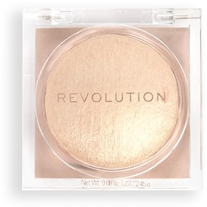 Makeup Revolution Beam Bright Highlighter - Puder-zu-Flüssig-Formel für ein Strahlen im ganzen Gesicht, 5 Atemberaubende Farbtöne: Bronze Baddie