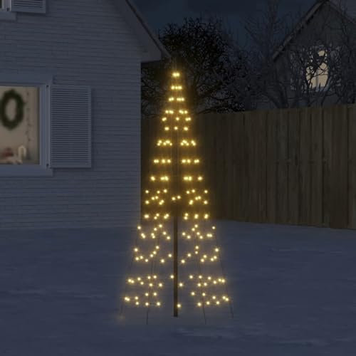 Gecheer Albero di Natale a LED, 8 modalità di illuminazione, 180cm, stringhe luminose, per decorazione natalizia esterna