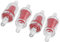CAPASTEC Plastic Air Pump Check Valves, Non-Return Check Valve for Fish Tank, 2.1 x 0.57 Inch (Red Clear 4 Pcs)