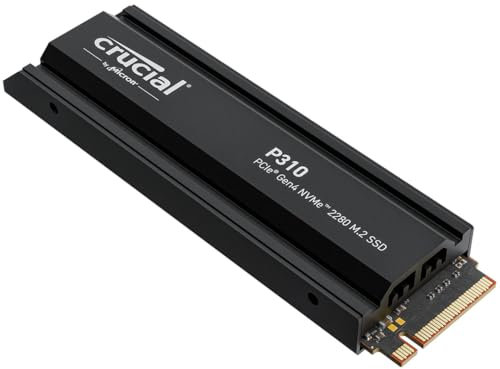 Crucial P310 2TB SSD M.2 NVMe PCIe Gen4 Internal Gaming PS5 SSD with Heatsink, Up to 7100MB/s, Compatible with PlayStation 5, Desktop PC, Solid State Drive - CT2000P310SSD5-01