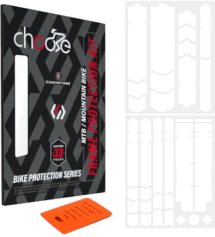 CNCLOL Kit de cinta protectora para marco de bicicleta de montaña/MTB, 33 unidades, total de calcomanías protectoras para marco de bicicleta, película de protección para el marco, protege la bicicleta