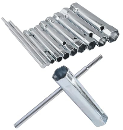 Flaconi Chiavi a Tubo per Auto,Chiavi Tubolari per Avvitare la Candela,6-22MM Chiave Esagonale a Tubo con Palanchino,Adatto per il Montaggio o lo Smontaggio di Rubinetti,Lavori Meccanici,Idraulici