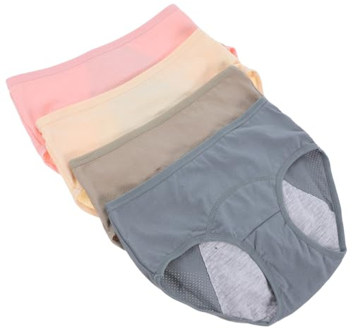Gatuida 4piezas Ropa Interior Menstrual Femenina Bragas Tipo Hipster Prueba De Fugas para Flujo Abundante Lavables