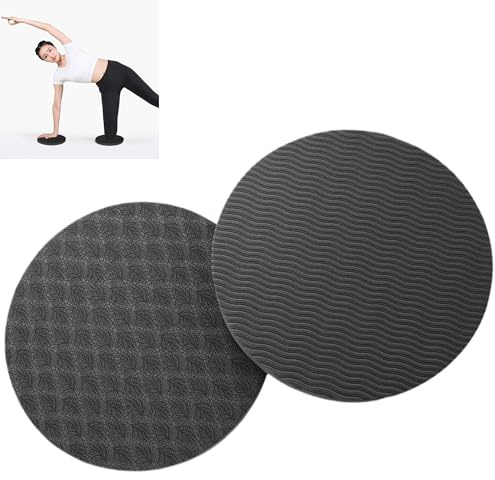 Smaoqingji Yoga Antiscivolo Cuscinetti per Ginocchia - Confezione da 2, Nero, Pilates Blocchi Yogar Mattoncini Attrezzi, Adatto per Yoga, Ginnastica, Pilates Esercizi Aerobici, Protegge Ginocchia