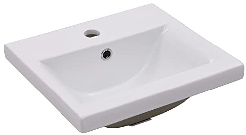 Vasque à Encastrer, Lavabo Encastré Céramique Évier Encastrable Salle de Bain 42 x 39 x 18 cm Céramique Blanc