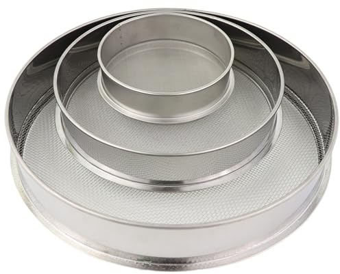 SynapSYA Setaccio Farina 2-500M Setaccio Rotondo in Acciaio Inossidabile 304 con Apertura Standard, setaccio for Farina da Cucina, Filtro for Polvere, for Terreno(24 Mesh 0.8mm,30cm Diameter)