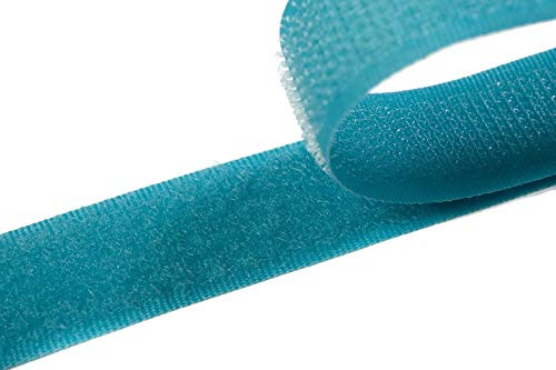 Klettband zum Nähen türkis (22), 4 Meter, 20mm breit Flausch & Haken