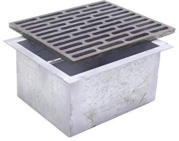 Fonderia Bongiovanni | Griglia in Ghisa | Griglia per Camino | Stufa Pellet | Barbecue Fondello per Cenere | 25x30 cm | con Cassetto Raccolta Cenere | Accessori Camino