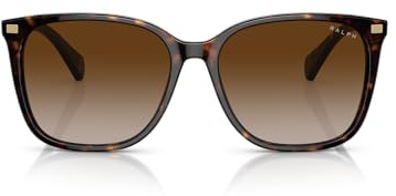 Ralph by Ralph Lauren Damen Ra5293 Sonnenbrille, Glänzendes dunkles Havanna/Farbverlauf Braun, 56 mm