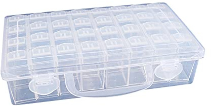 Cajas de plástico de 32 compartimentos, pintura de diamantes de imitación, organizador de almacenamiento de manualidades, cajas de pintura de diamantes, accesorios de pintura de diamantes 5D