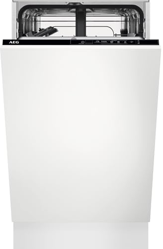 AEG 5000 Series Built-In Dishwasher, FSX51407Z, with AirDry Technology, Fully Integrated Dishwasher With 9 Settings, Fast and efficient with Quik Program, 49 dB, 45cm, White, Class F