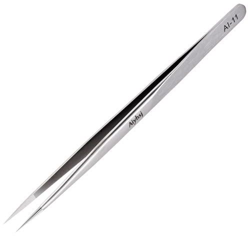Aiyhsj Precision Tweezer, Upgraded Professional Pointed Tweezer, High-end Stainless Steel Tweezer for Craft, Electronics, Soldering, Model, Laboratory Work, Jewelry-Making