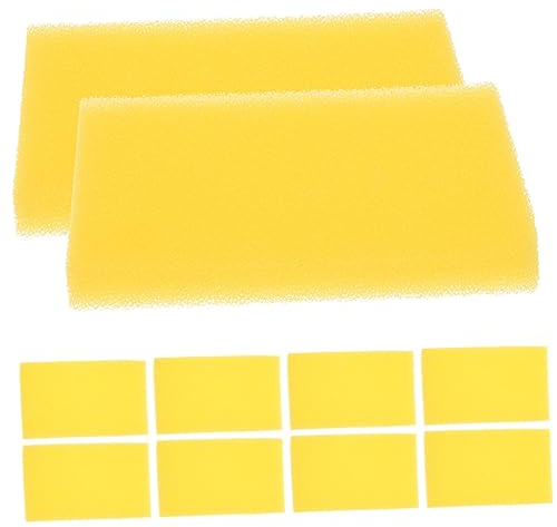 Gatuida Esponjas Absorbentes para Terrarios y Acuarios Microporos, Esponja de Filtro Ecológica, Tamaño Mediano, para Reptiles y Anfibios, Paquete de 10 Unidades Amarillas, Accesorios