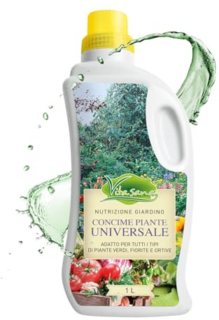 VitaSana Concime Piante Universale 1L – Fertilizzante Liquido con Microelementi per Piante Verdi, Fiorite e Orto | Nutrizione Completa per Giardino e Vaso | Uso Interno ed Esterno, Qualità Garantita