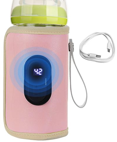 Calentador de botellas de leche - Guardián de calor de 3.94 pulgadas, dispositivo de calentamiento eléctrico, control de temperatura con pantalla LCD | Aparato de cocina para fórmula de leche materna
