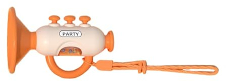Perfeclan Trompeta de Juguete Que Hace Ruido, Ideal para Fiestas Infantiles. Un clásico Juguete para niños, Naranja
