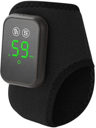 Masseur électrique de cheville – Enveloppe chauffante, soutien des articulations vibrantes, soulagement du mollet | Appareil de soins de bien-être pour homme et femme Circulation des pieds Confort