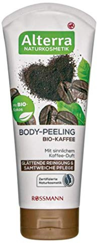 Body scrub ekologiskt kaffe – med sensuell kaffedoft, utjämnande rengöring och sammetslen mjuk vård, certifierad naturkosmetik, vegansk – 200 ml