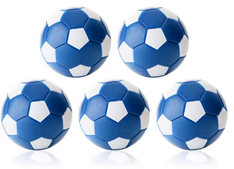 Robertson Kickerball Winspeed 35 mm 5er Set blau-weiß, farbecht, Abriebfest und langlebig, für Tischfußball und Tischkicker