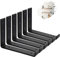 MLOQI 6 Soporte Estanteria Pared, Escuadras Para Estanterias, Escuadras Metalicas, 0,5 cm de espesor (25 x 10cm)