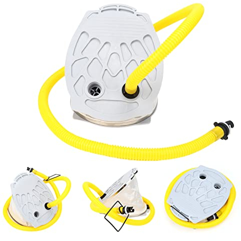 KENANLAN Fußpumpe, Tragbare Fuß Luftpumpe Boot Aufblasbare Pumpe Kompakt Kunststoff Angeln Aufblasbare Boot Gummi Schlauchboot Kajak