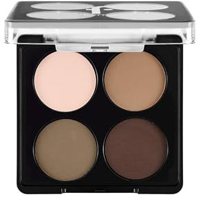 Flormar Color Eyeshadow Palette - Lidschatten Palette Bunt – 4er Eyeshadow mit Feiner Textur in Matt & Schimmer – Hochpigmentierte Nude- & Smokey-Töne für Augen Make-up – 4 Swiss Chocolate