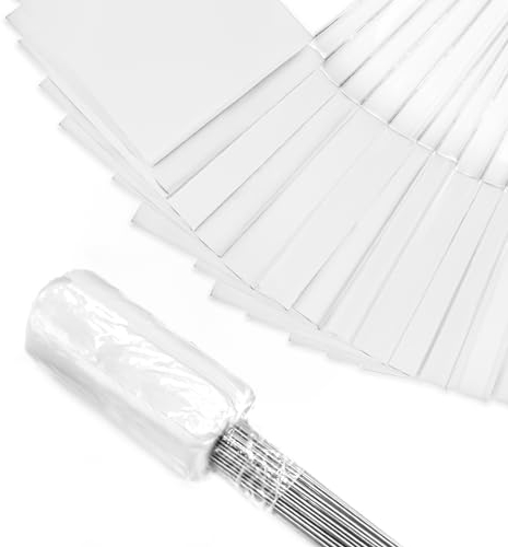 100 Pack Drapeau blanc / 38 x 10 x 13 cm, drapeau de pelouse/paysage/mesure/irrigation, Utilisation avec la roue de mesure distance.