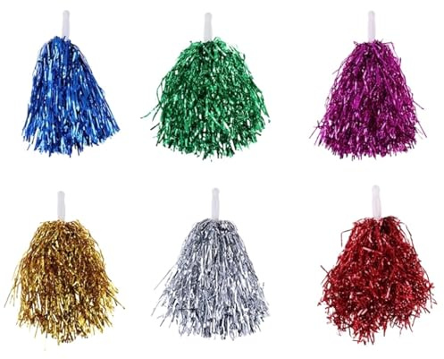 6 pezzi 20 cm Cheer Dance Sport Competition Cheerleading Pom Poms Flower Ball for partita di calcio e basket Per Sport
