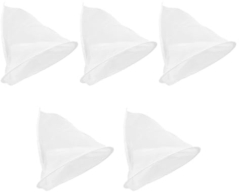 UKCOCO 5 Bolsas de Malla Fina de Nailon para Colador de Miel, Filtro Cónico Reutilizable de Doble Capa, Bolsa de Filtración Precisa para Suministros de Extracción de Miel en Cocina