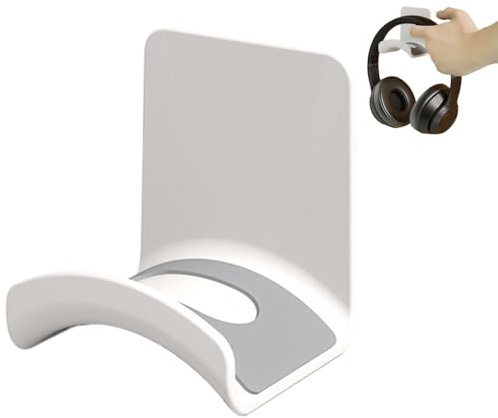 Generico Supporto a Muro per Cuffie | Esposizione e Ripiano per Auricolari | Portacuffie Adesivo a Muro | per Camera da, Postazione Streaming, Scrivania Computer, Studio PC Setup