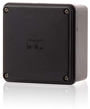 Intratec scatola di installazione IP65-100x100x50mm, nero RAL 9005, ABS anti-UV, involucro vuoto, per interno ed esterno