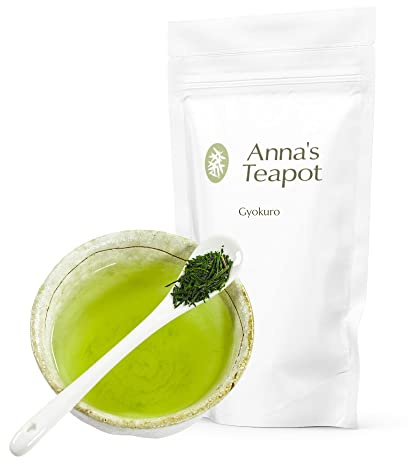 Anna's Teapot Gyokuro - thé vert bio du Japon - thé vert japonais en feuilles dans un sachet refermable - 100g