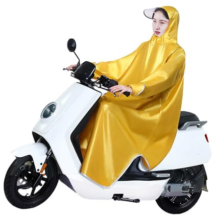 Msiud Cappotto Impermeabile per Moto, Poncho Antipioggia Moto Mantella da Pioggia per Bicicletta Unisex Giacca da Antivento Resistente Rughe Riutilizzabile Ciclismo Adulto Scooter Mobilità