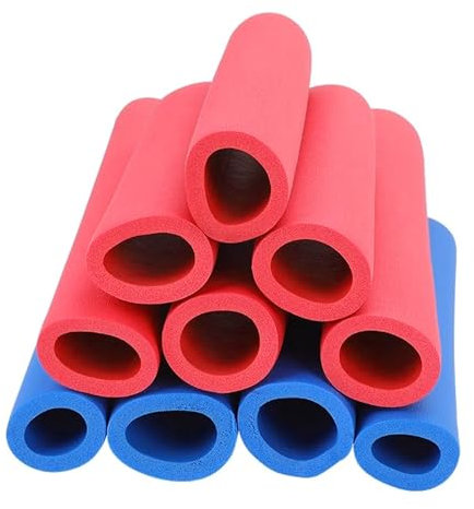 Tubo de Aislamiento Espuma, Protector Termico para Coquilla, ID 20/25/32/40/50/63.0mm Tubos de Espuma Aislante para Tuberías De Agua Fría Y Caliente Al Aire Libre(Rojo,ID 40mm)