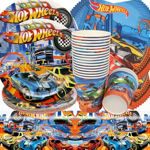 Doyomtoy ¡Cumpleaños Fiesta de Coches de Carrera Vajilla para 20 Invitados
